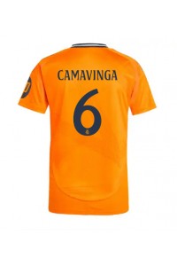 Real Madrid Eduardo Camavinga #6 Voetbaltruitje Uit tenue 2024-25 Korte Mouw